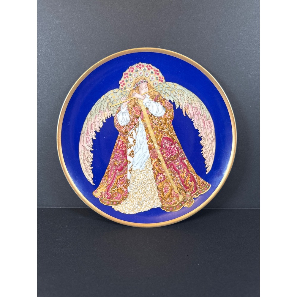 Hutschenreuther Angel with a Flute Collector Plate Das Engelskonzert Germany Box
